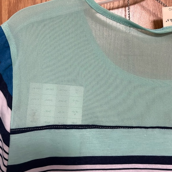 Bobbie Brooks NWT navy & teal top size large - Picture 6 of 6